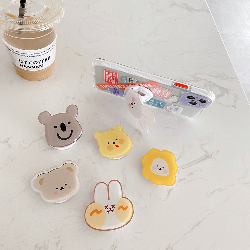 Cute Animal Crystal Folding Mobile Phone Holder