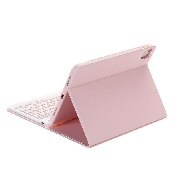 Color Flat Bluetooth Keyboard Leather Case Pen Slot 6