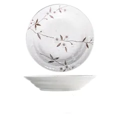 Burning White Cherry Blossom Japanese-style Tableware Ceramic Bowl - K - View 1