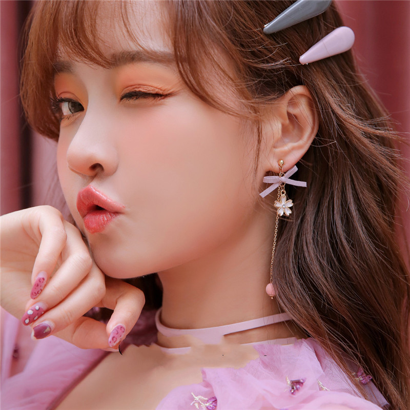 Bunny Sakura Earrings Asymmetric