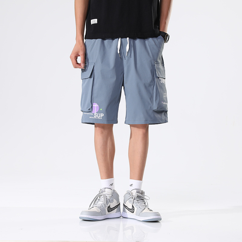Multi-Pocket Overalls, Summer Trendy Men'S Sports Five-Point Pants