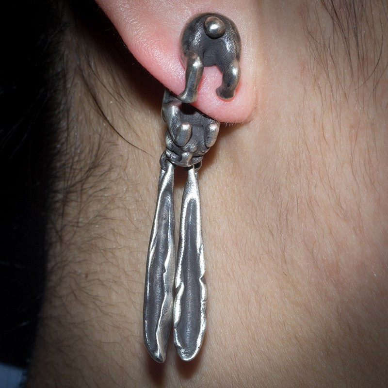 Zodiac Rabbit Earrings 925 Sterling Silver Rabbit Earrings Personality Rabbit Earrings Men And Women Trend