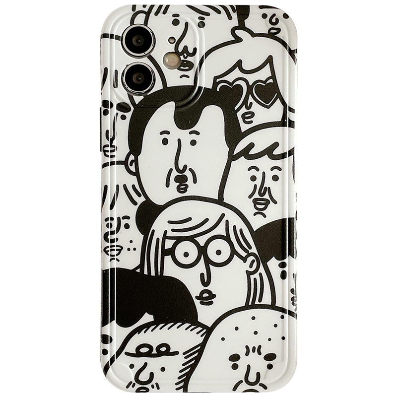 Compatible with Apple , Personality Funny Crowd Mobile Phone Case