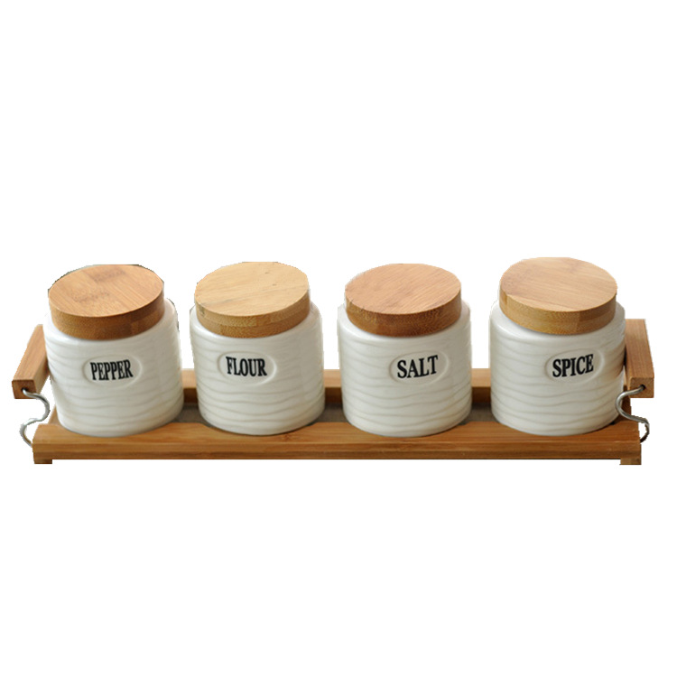 Title 2, New Pure White Ceramic Seasoning Pot Set