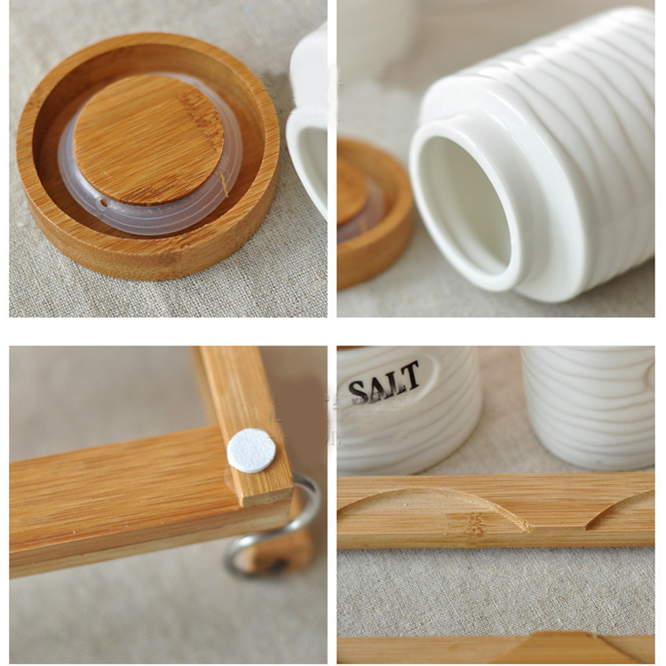 New Pure White Ceramic Seasoning Pot Set