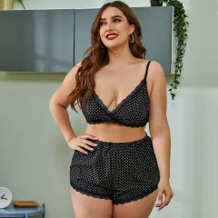 Relaxed Home With Bra Set Sexy Lingerie - Black - View 1