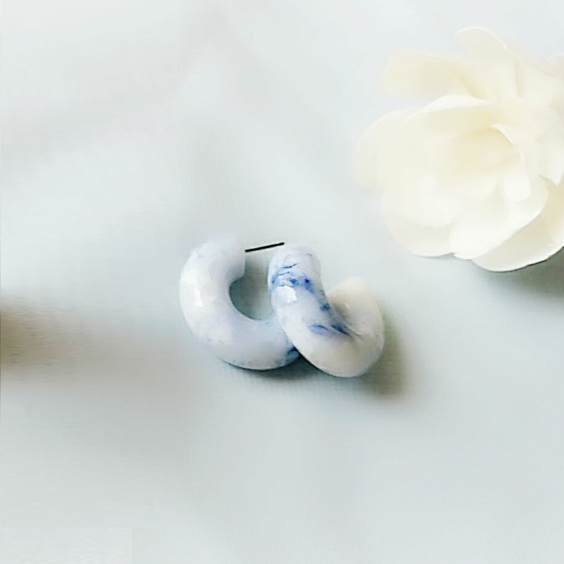 Korean Acrylic Earrings Stud Earrings Exaggerated Fashion Girls