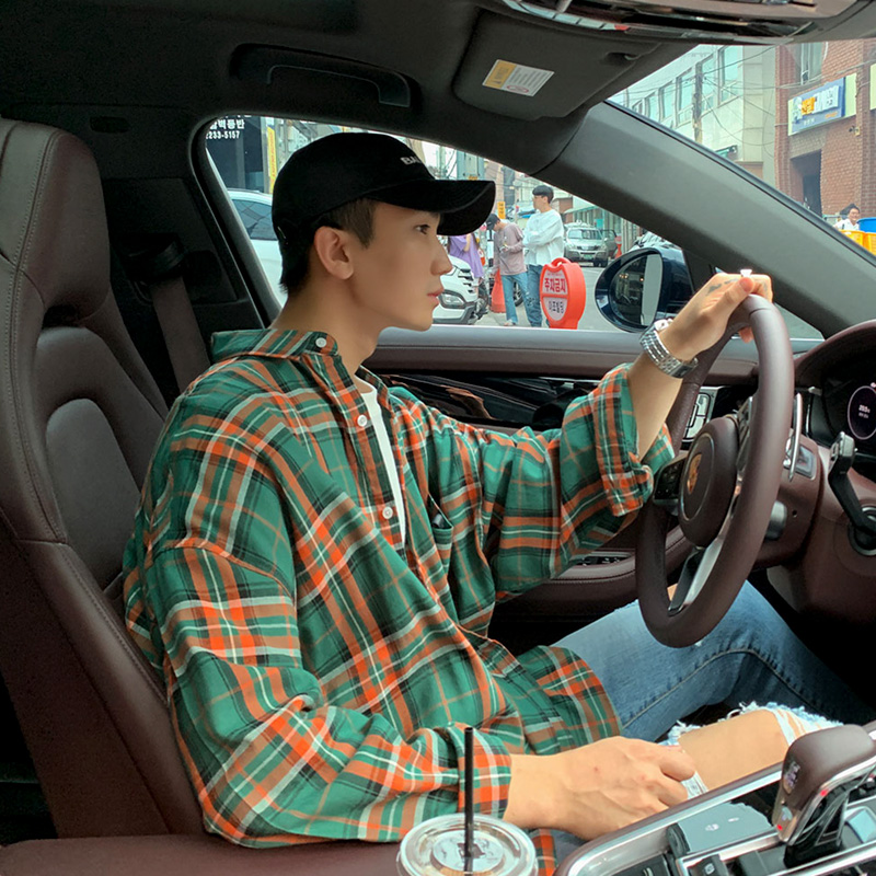 Shirt Long Sleeve Korean Trendy Handsome Tops Ins Trendy Japanese Shirts All-match Jacket