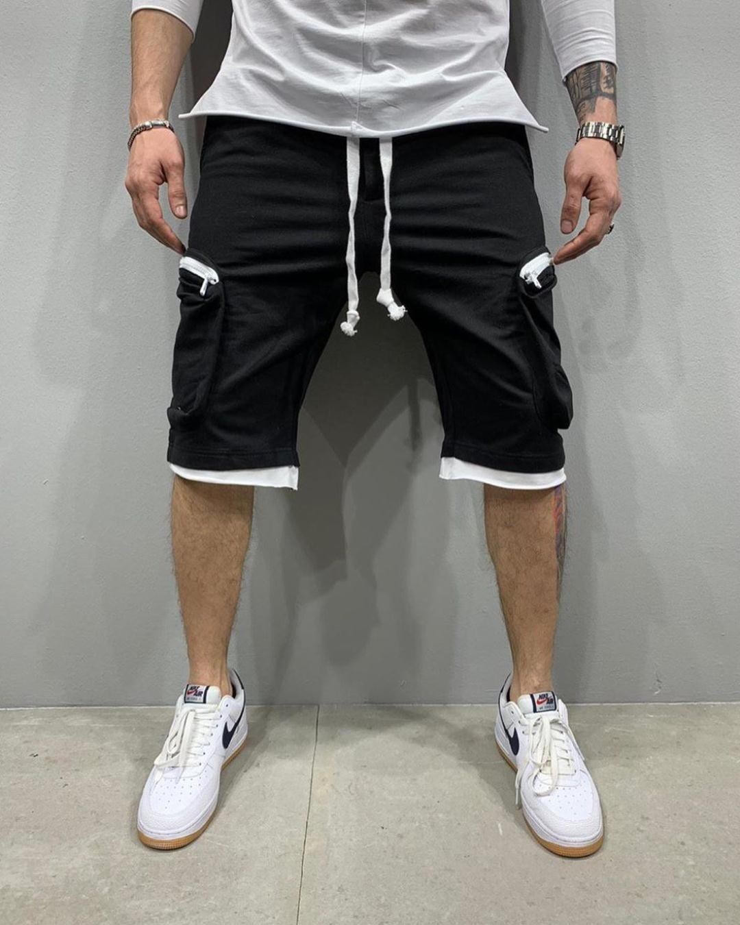 Summer New Muscle Brs Fitness Shorts Multi Pocket Sport