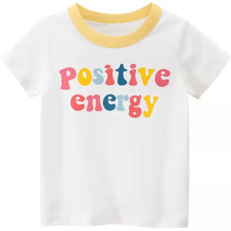 Children'S Clothing, Alphabet Pattern T-Shirts, Cartoon Girls