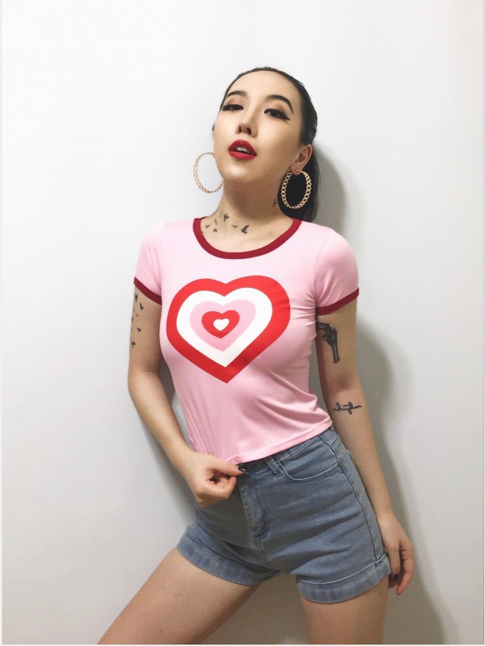 Style New Digital Printing Short Sleeve Round Neck T-Shirt