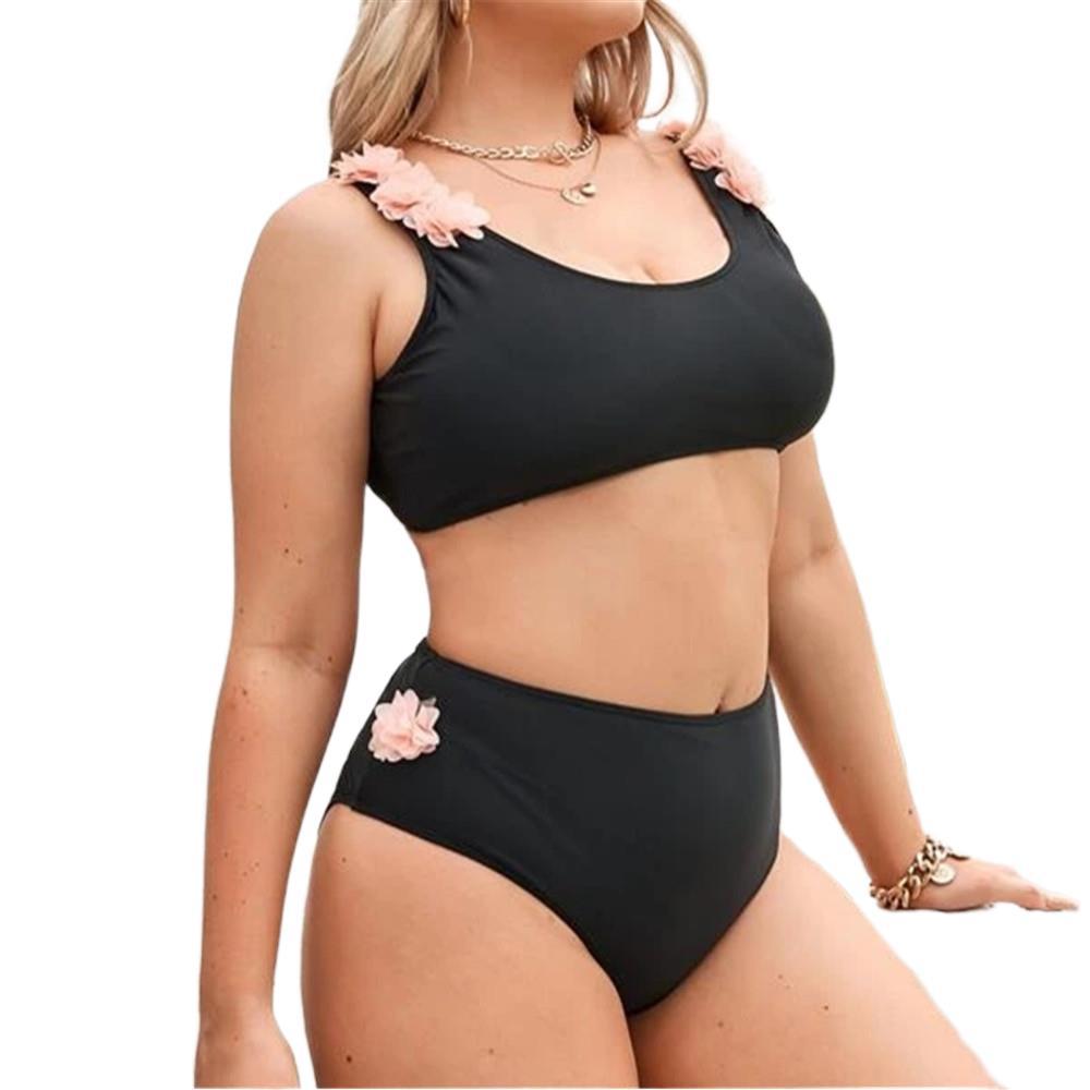 Title 5, Ladies Split Swimsuit, Petals Hand-Sewn And Fat...