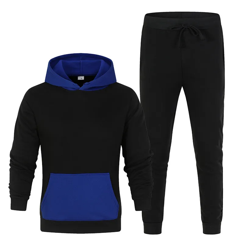 Contrasting Color Sweatshirt Sports Casual Suit