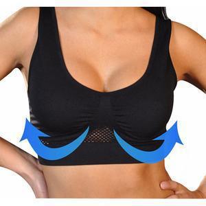 Title 1, Hollow Mesh Ventilation Hole Sports Bra Plus Si...