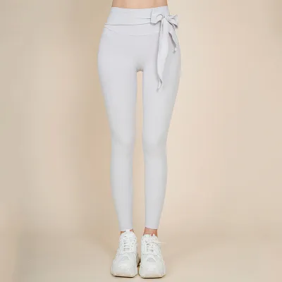 Nude Sports Yoga Wear Trousers Korean Fashion Quick-drying Stretch Fitness Yoga Pants Women