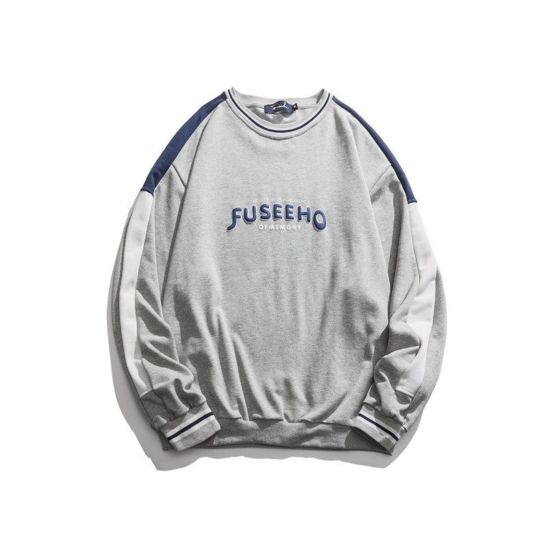 Title 2, Japanese Loose Printed Pullover Crew Neck Sweater