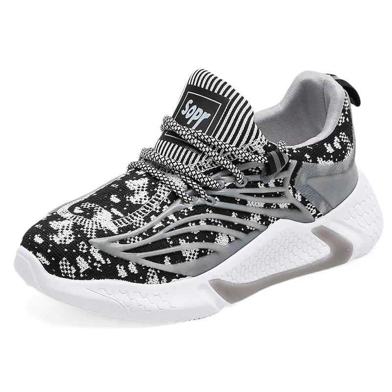 Fashionable And Simple Flying Woven Breathable Sneakers