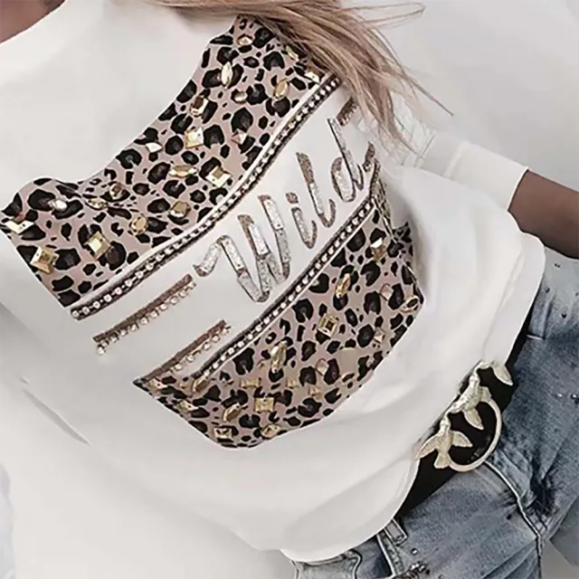 Letter Print Women Blouses And Shirt Spring Autumn Long White - Shop at LoveMi