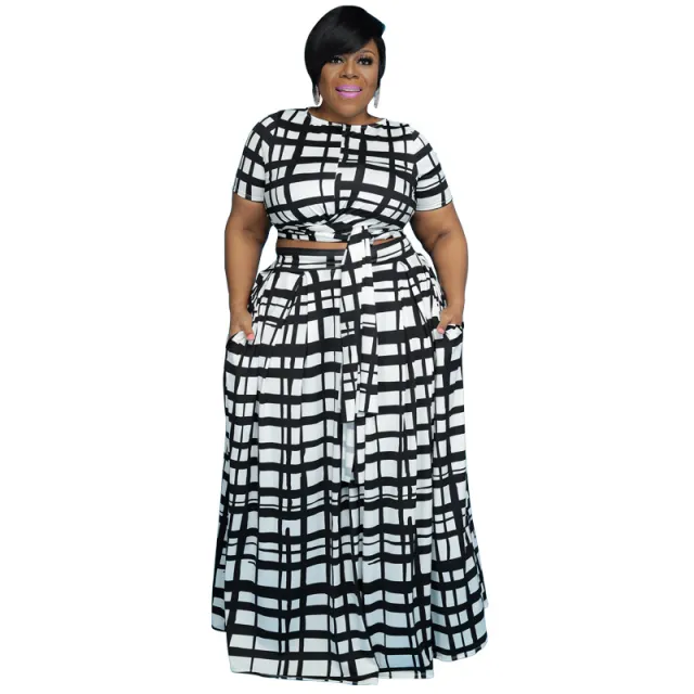 Navel Exposed Two Piece Multi Color Printing Suit Black - Shop at LoveMi