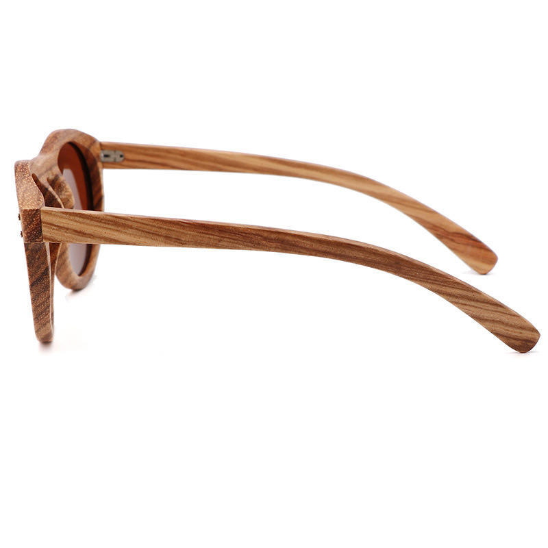 Title 1, Fashion Polarized Bamboo Wood Glasses Round Frame