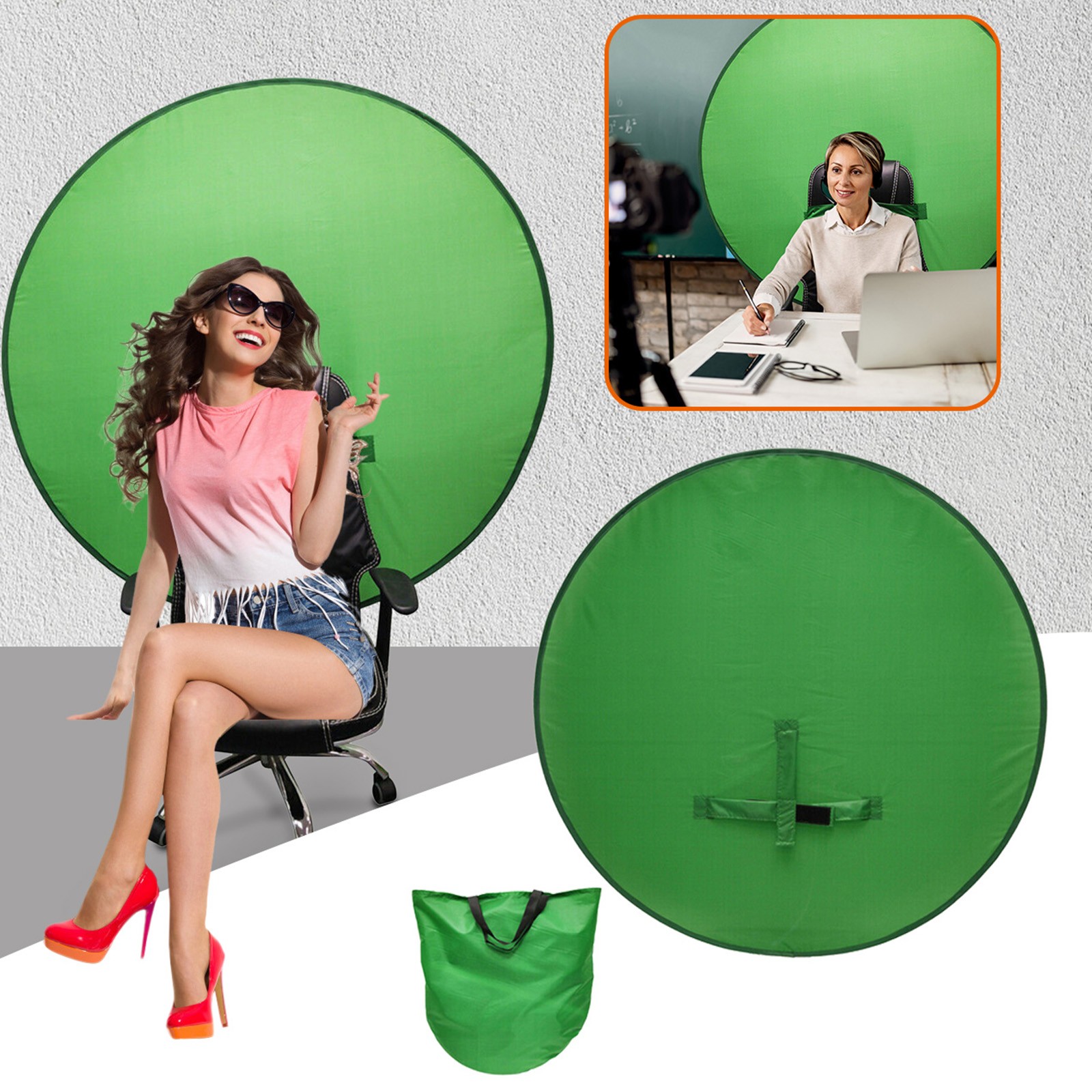 Green Screen Background Live Photography Circular Foldable Reflector