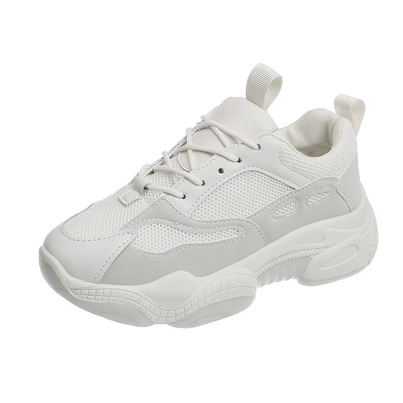 Fashion All-match Lace-up Running Sneakers - White
