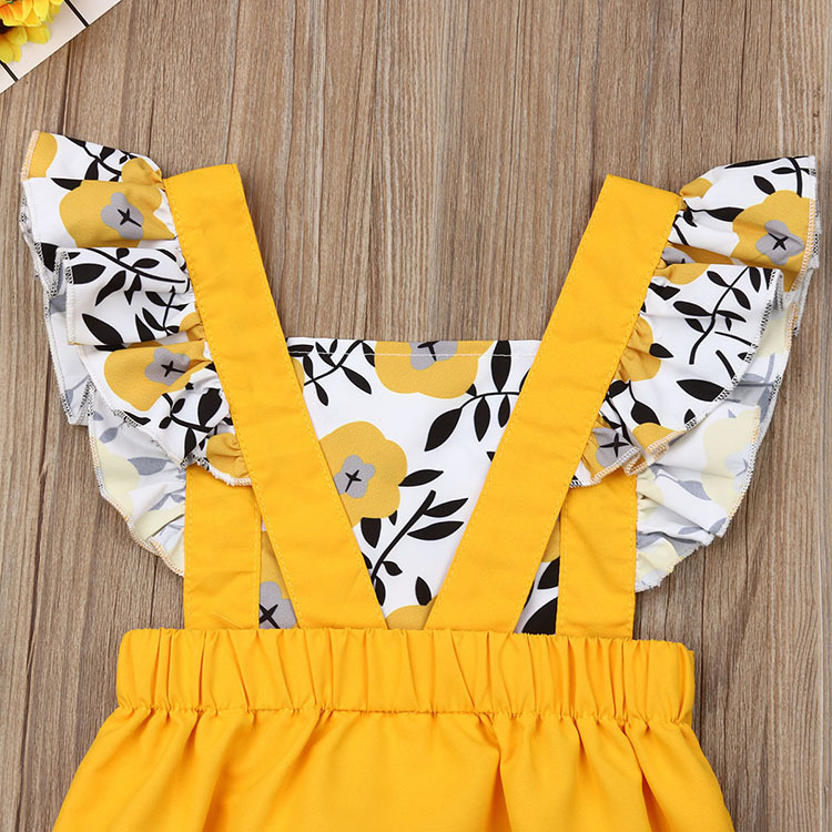 Spring And Autumn Bag Fart Clothes Thin Floral Summer Infant Romper