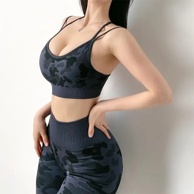 Camouflage Tight Fitting Seamless Hip Lifting Fitness Pants Stretch Hip Lifting Sports Pants High Waist Outer Wear Yoga Quick Drying Trousers Women... Black - Shop at LoveMi