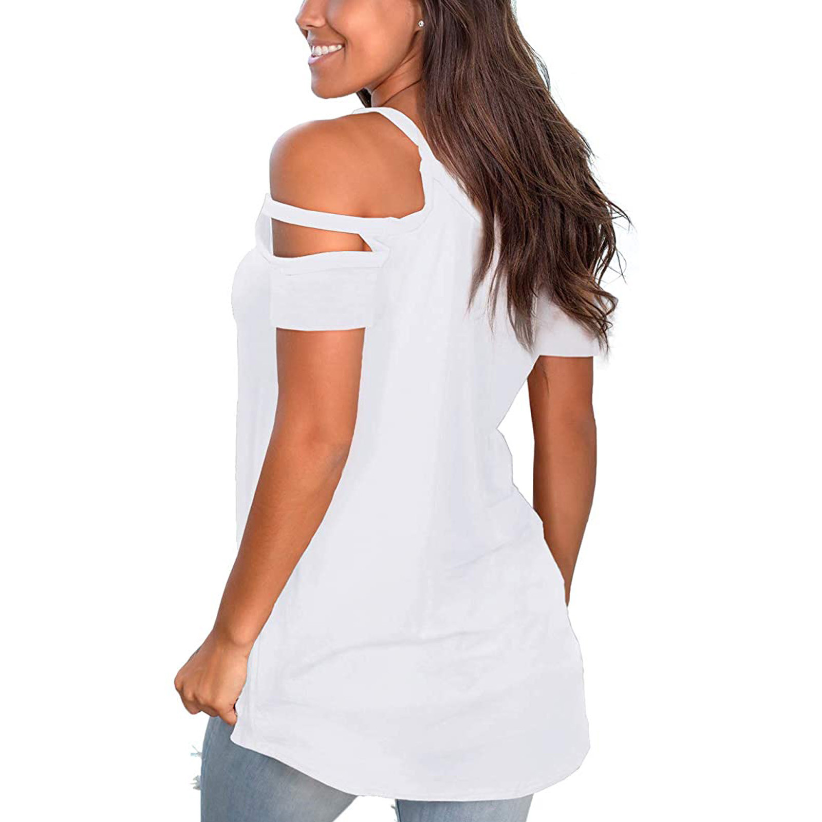 Amazon Shoulder Pullover Short Sleeve For Women