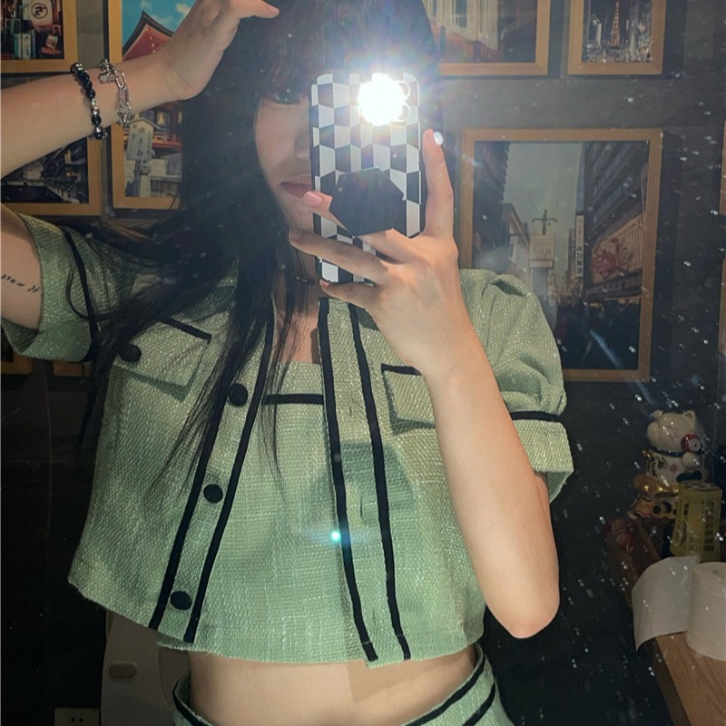 Retro Avocado Green And Small Fragrance Three-piece Set