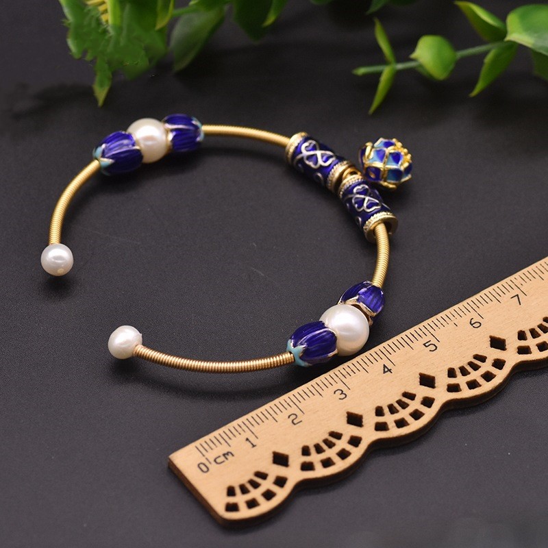National Style Natural Freshwater Pearl Stretch Bracelet