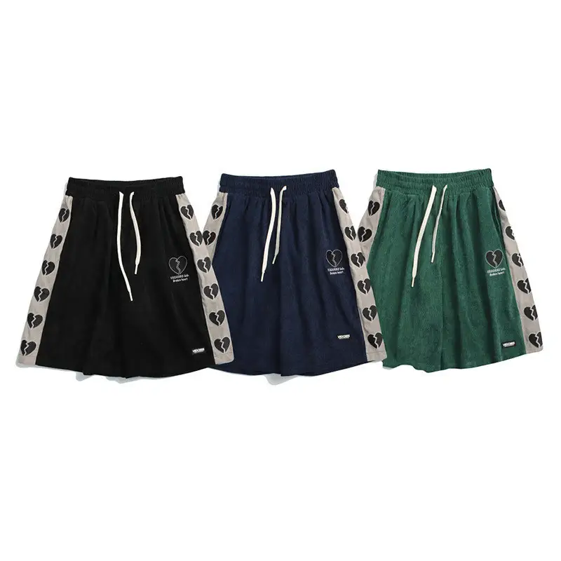 Personalized Embroidery Color Matching Sports Five-point Pants Men's Shorts