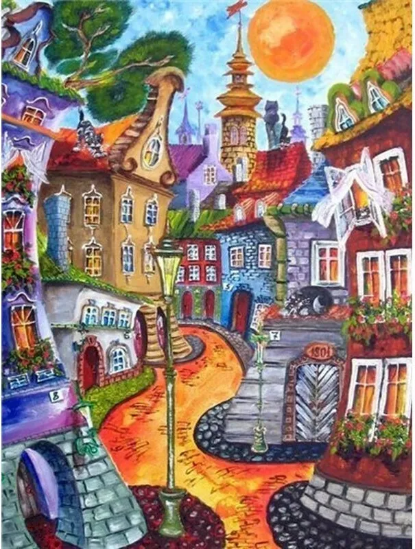 Digital Oil Painting Diy Frameless Custom 24 Color Flower Landscape Photo Decorative Painting 3Picture Colors - Shop at LoveMi