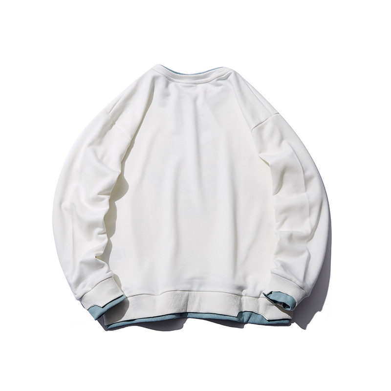 Neck Pullover Sweater Youth Men'S Three-Color Letter Printing Loose Tide Brand Bottoming Shirt