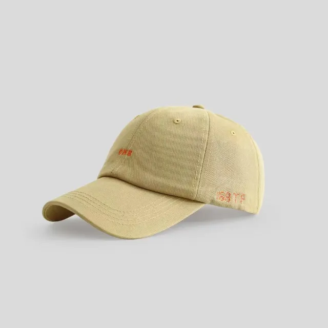 Letter Embroidered Baseball Cap Khaki - Shop at LoveMi