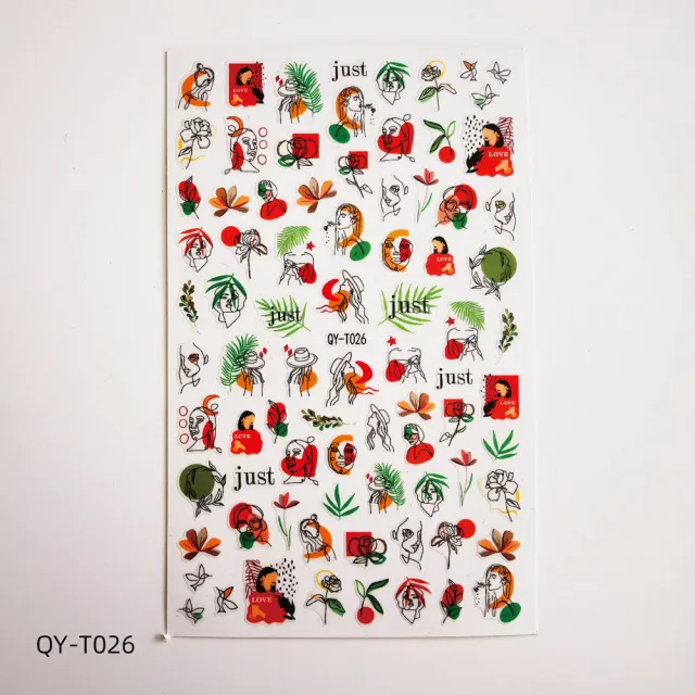 Japanese Three dimensional 5D Embossed Nail Stickers 22Style - Shop at LoveMi