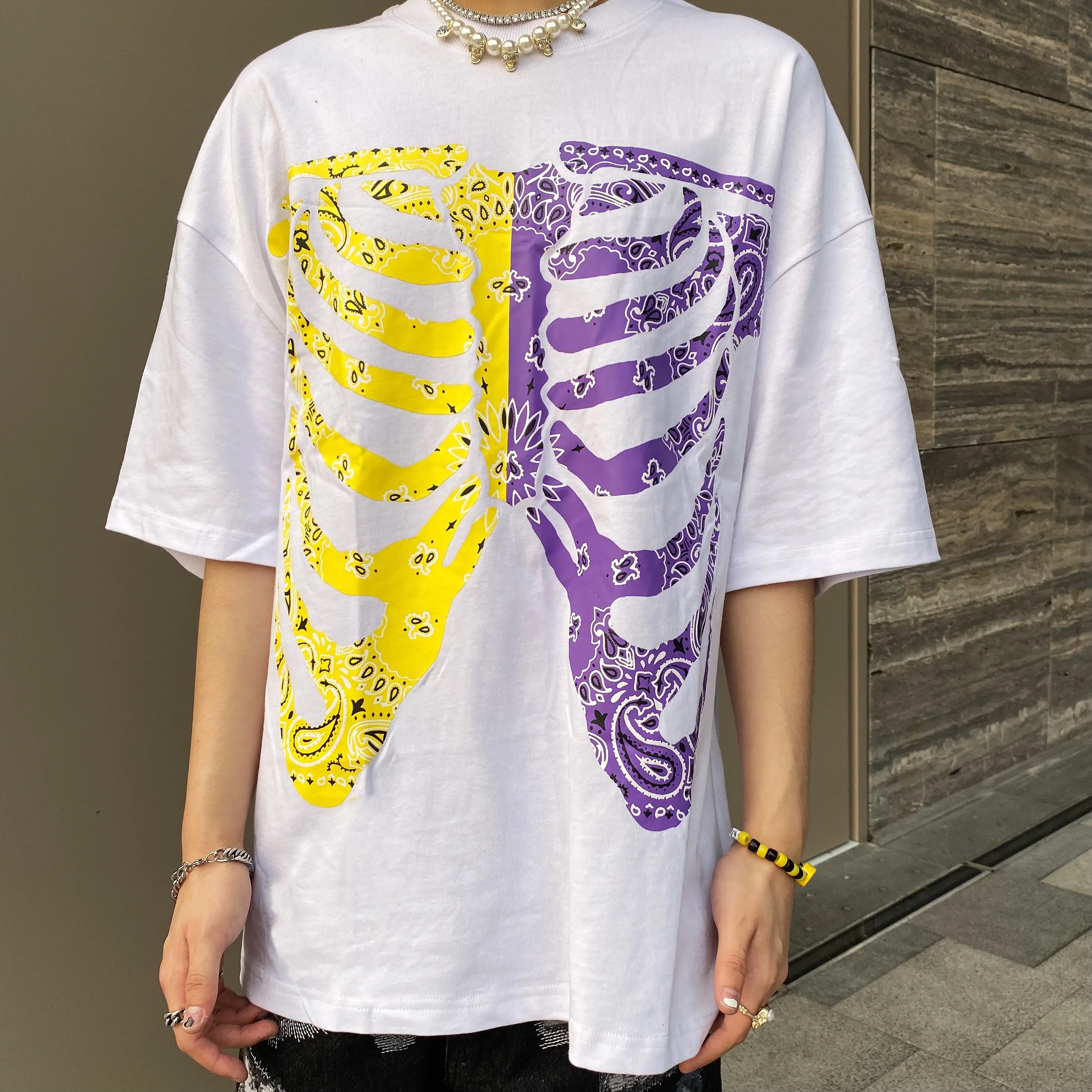 High Street Diablo Butterfly Skeleton Perspective Print T-shirt