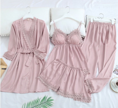 Title 2, Ice Silk Pajamas Suspender Shorts Suit