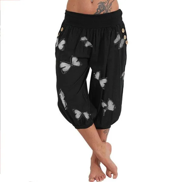 Fashion Printed High Waist Pocket Bloomers Black - Shop at LoveMi
