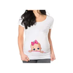 Fashionable Comfortable Simple Maternity T-shirt - G-2Xl - View 1