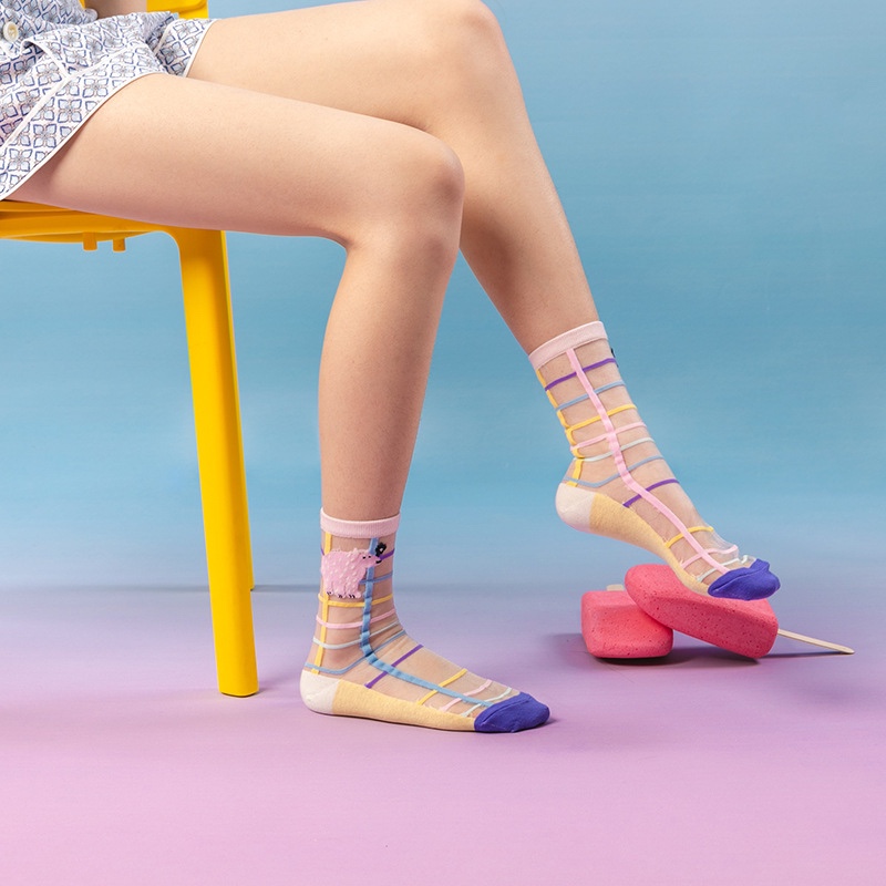 Spring And Summer New  Stockings Cute Cartoon Ladies Socks Personality Female Tube Socks