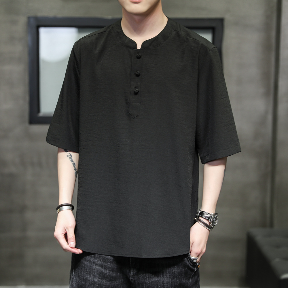 Ice Silk T-shirt Men's Short Sleeve