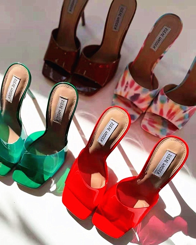 Foreign Trade Sandals Women's High-heeled Lacquered Women's Shoes