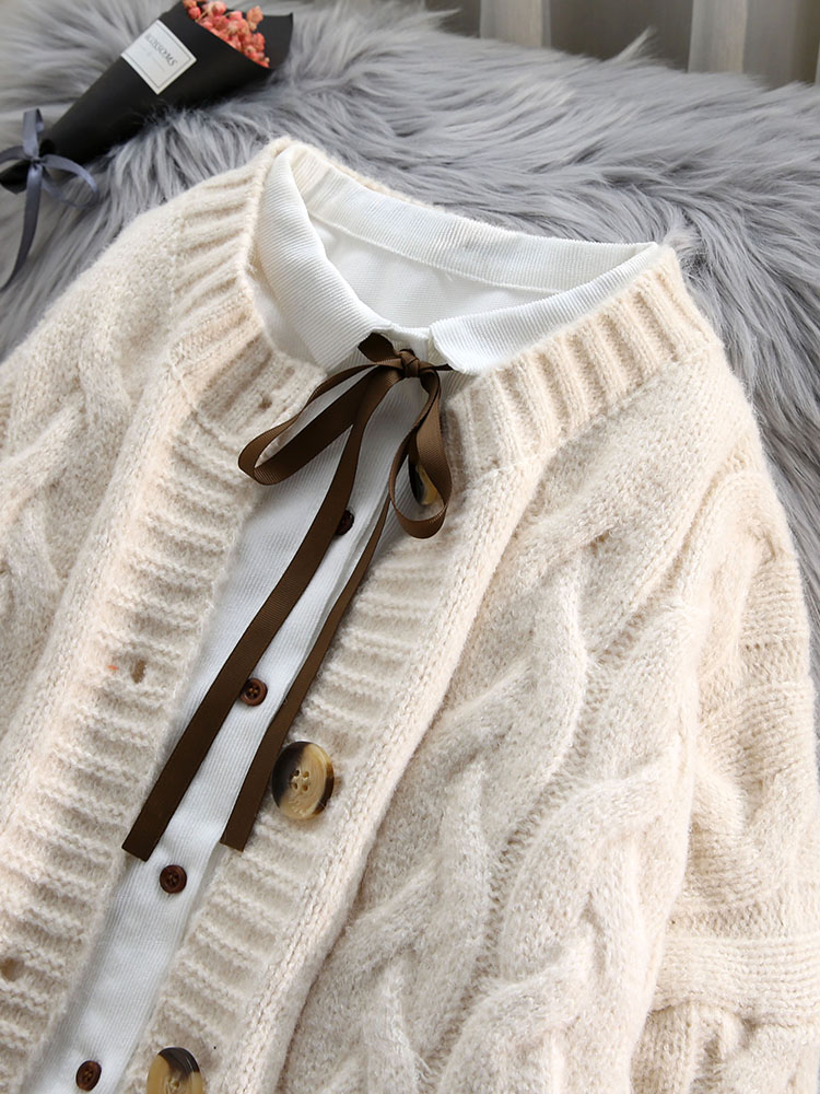 Title 1, Giacca-maglione donna a treccia autunno inverno...