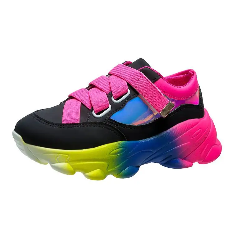Velcro Sneakers Female Student Running Shoes