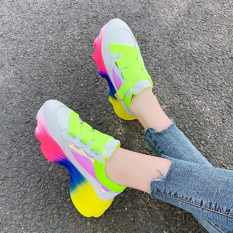 Velcro Sneakers Female Student Running Shoes