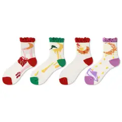 Transparent Ultra-thin Glass Silk Crystal Silk Cute Japanese Sweet Socks - Transparent - View 1