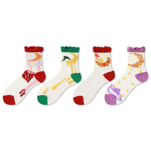 Transparent Ultra thin Glass Silk Crystal Silk Cute Japanese Sweet Socks Transparent - Shop at LoveMi