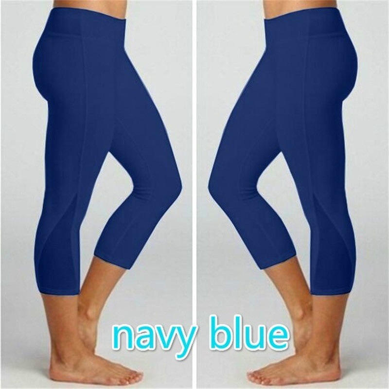 Pure Color Mesh Sexy Tight Yoga Pants Navy - Shop at LoveMi