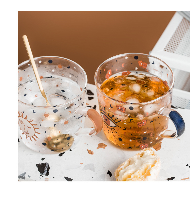 High Borosilicate Glass Breakfast Cup With Scale